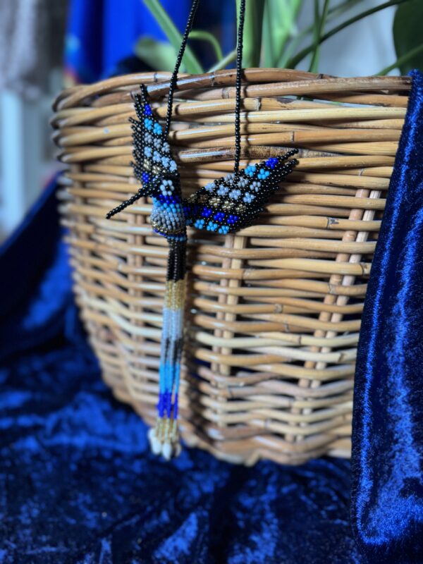 Messenger of Light – Beaded Hummingbird Necklace